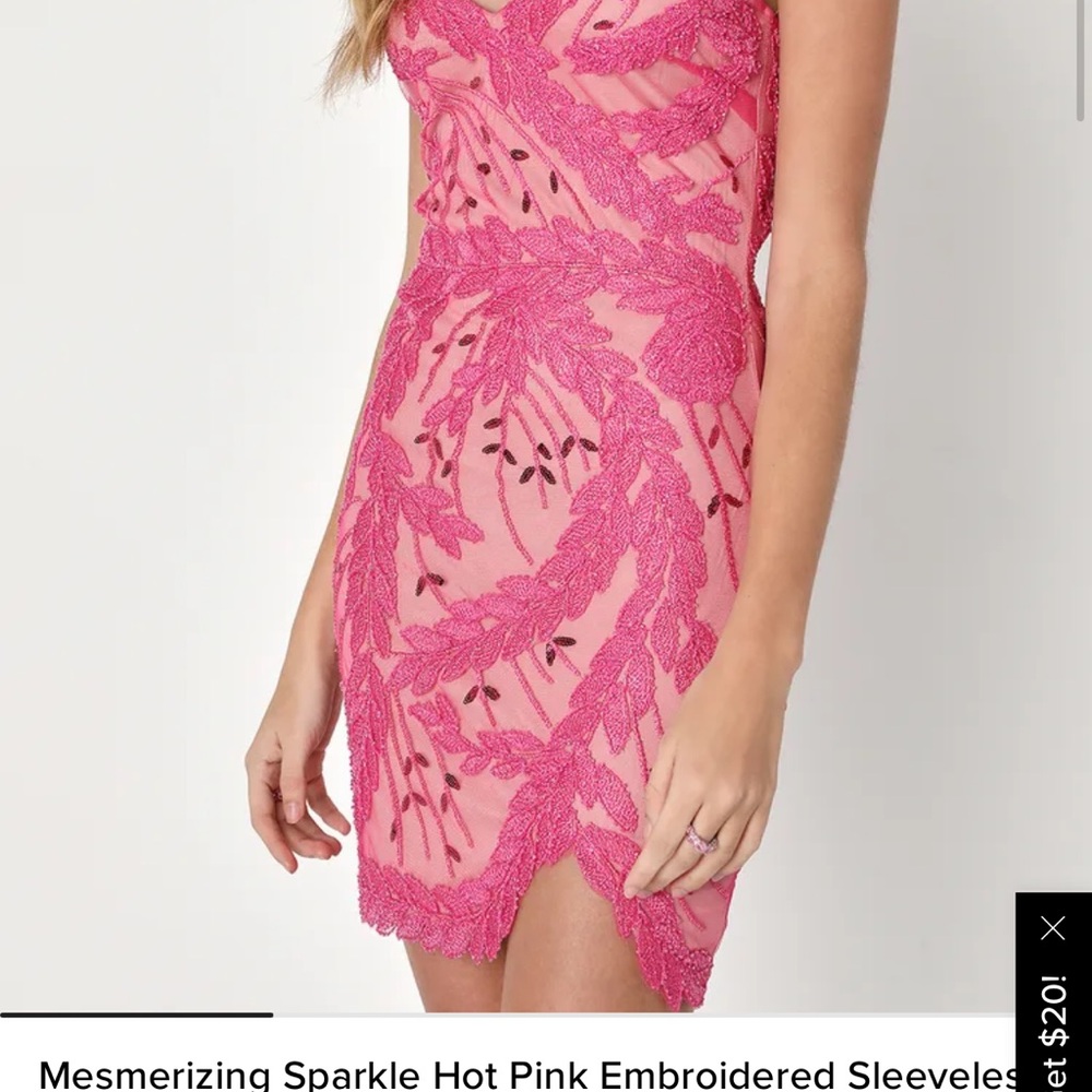 Lulu's Fuchsia Embroidered Dress - Picture 4 of 4